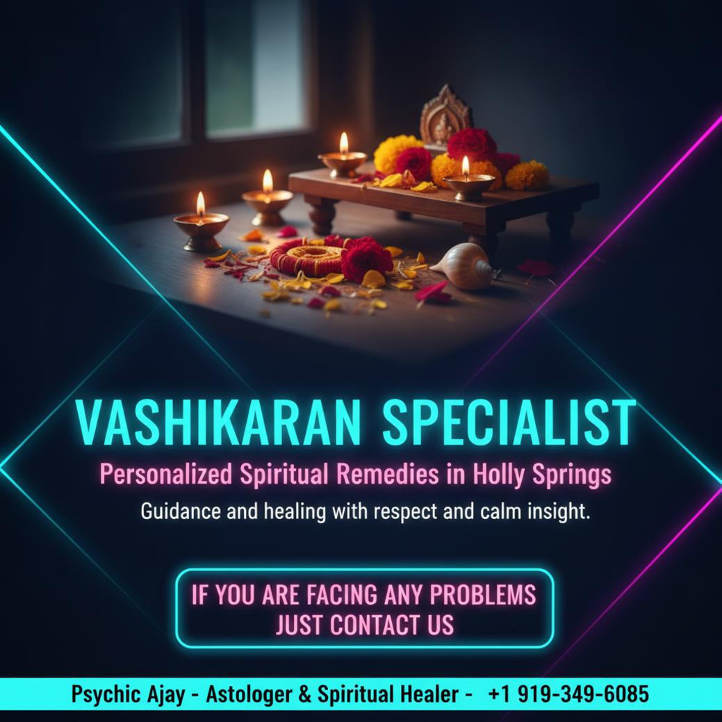 Vashikaran specialist spiritual altar with traditional items in Holly Springs